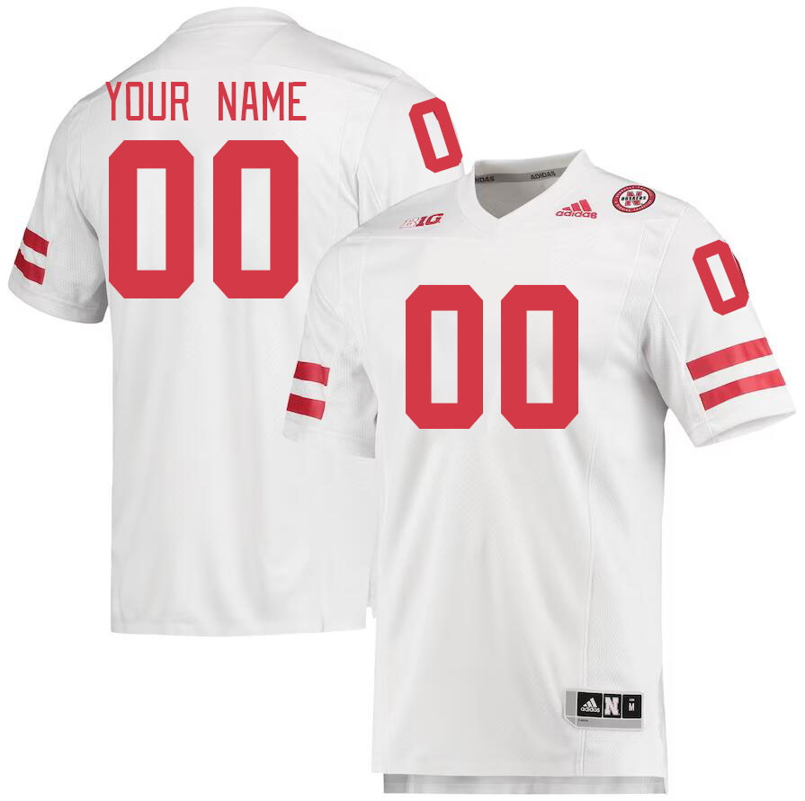 Custom Nebraska Huskers Name And Number College Football Jerseys Stitched-White